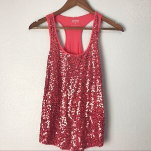 Express Sequin Racerback Tank Top Size XS